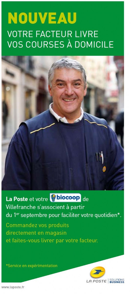 La Poste livre vos courses Biocoop à domicile ! La Poste livre vos courses Biocoop à domicile !