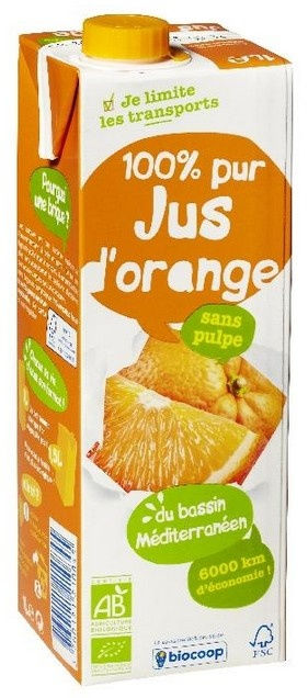 Jus d'orange tétra 1L