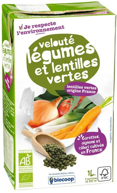 Velouté légumes et lentilles vertes 1L Velouté légumes et lentilles vertes 1L