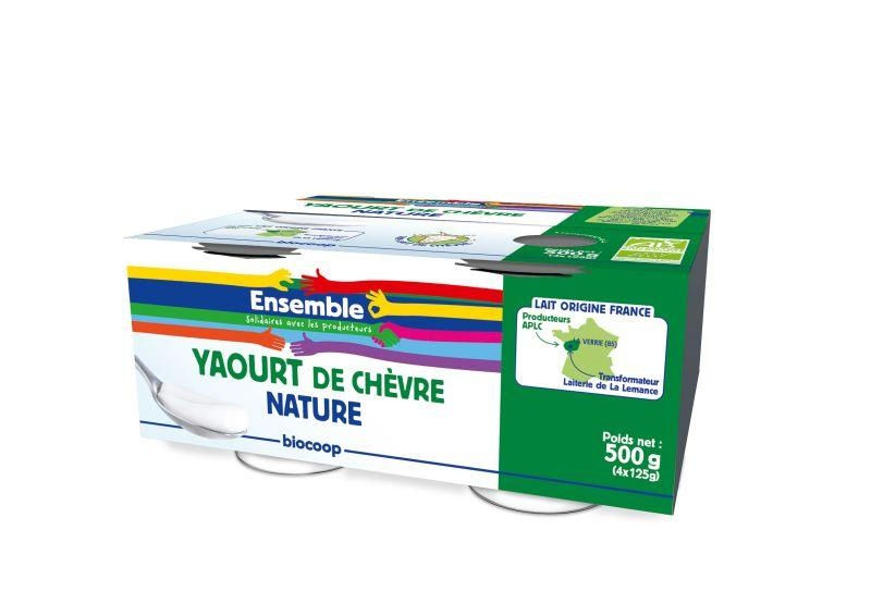 Yaourt nature entier chèvre 4x125g