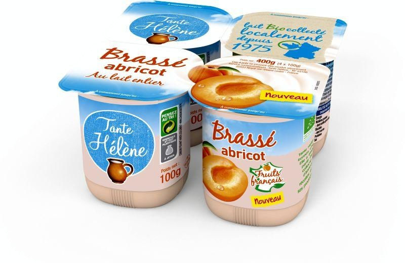 Yaourt abricot entier brassé 4x100g Yaourt abricot entier brassé 4x100g